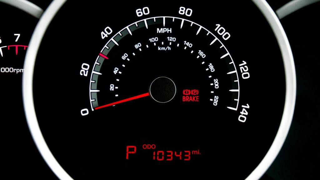 Brake pedal goes to the floor? Speedometer with the red BRAKE warning light lit